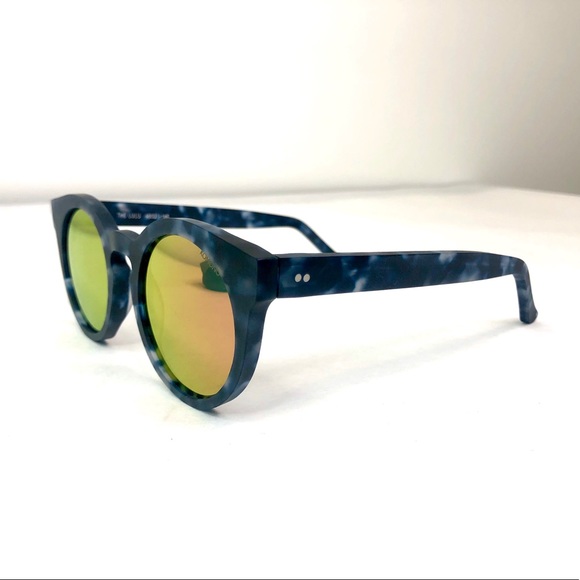 KOMONO Lulu Matte Indigo Demi Sunglasses NEW blue tortoise